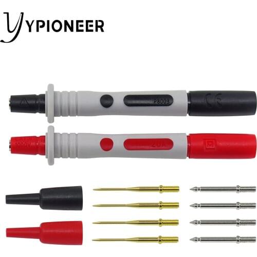 YPioneer P8003 2PCS Multimeter Test Probe with Replaceable Precision Sharp Probes for Multimeter Test Leads
