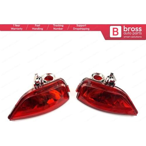 BSP990 Rear Bumper Tail Fog End Light Lamp Lens Reflector Left and Right Sides 265852501R, 265804720R for Renault Megane MK4 HB