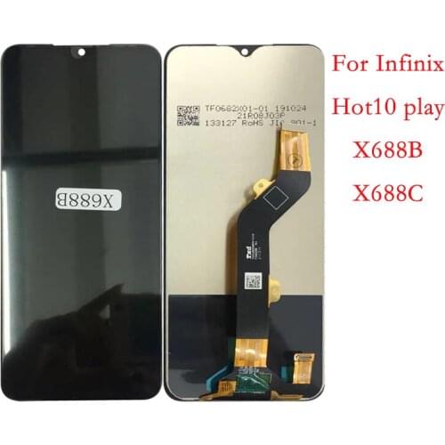 For Infinix Hot 10 Play X688 X688B X688C LCD Display Touch Screen Digitizer Assembly Repair Replacement Parts