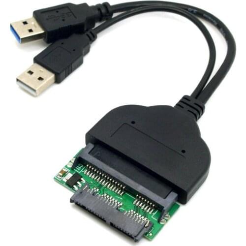1set USB 3.0 to SATA 22Pin With Extral USB Power Cable & SATA to Micro SATA Adapter for 1.8" 2.5" Hard Disk Driver