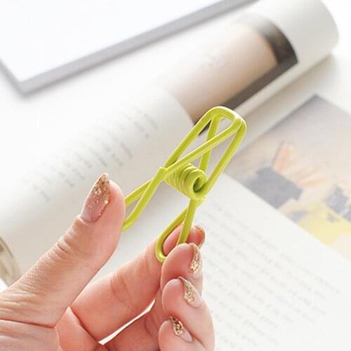 10Pcs/Set Multicolor Solid Color Multifunctional Practical Convenient Stylish Clothespins Photo Pictures Snack Bag Clip Hook