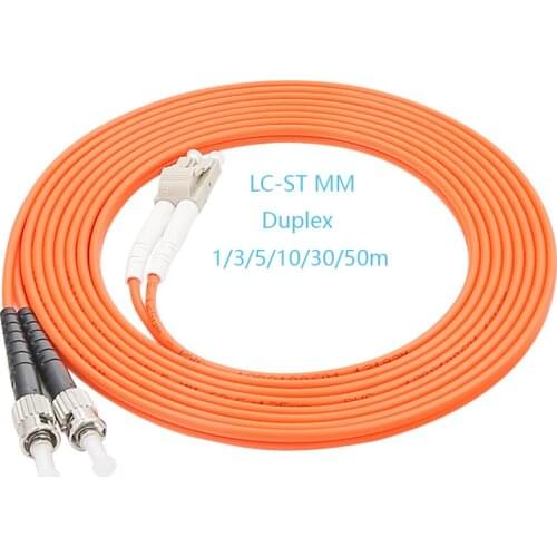 10PCS/Pack LC/UPC-ST/UPC Muliti mode MM Duplex Fiber Optical Jumper Fiber Optic Patch Cord 1m/3m/5m/10m/30m/50m