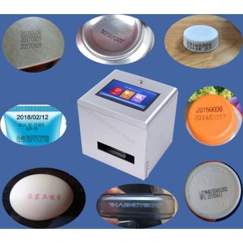 12.7mm Desktop production date concave-convex surface printing bottle cap QR code batch number Inkjet printer coding machine