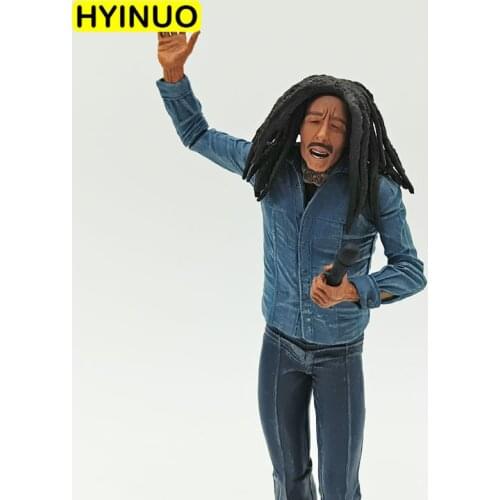 18cm Scale Bob Marley The Originator of Reggae Music Musician Hand Model Doll PVC Action Figures Doll Toys model display
