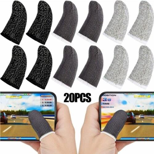 20PCS Mobile Touch Screen Gloves Gaming Sensitive Finger Sleeve Non-slip Anti Gamer Accessories for PUBG Mobile Phones Game Hot