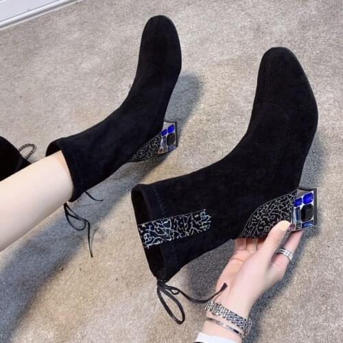 2020 Womens winter boots new women boots new winter womens snow shoes warm boots made of Suede ankle boots E11-37