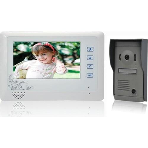 7 inch LCD Display Wired Intercom System Video Door Phone