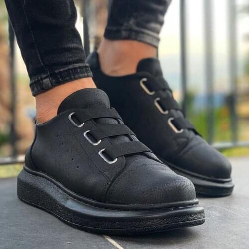 Chekich Mens & Womens Shoes Black Non Leather Elastic Band 2021 Spring and Fall Seasons New Fashion Casual Breathable Sneakers Suits Comfortable Solid Sole Office Fashion Wedding Walking Lightweight Unisex CH253 V6