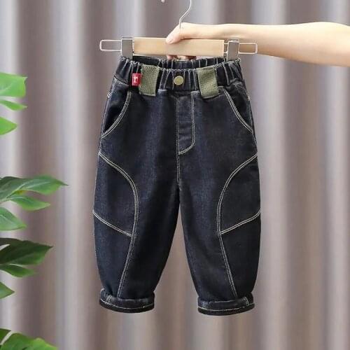 2-8 Y Baby Boys Jeans Pants Spring Autumn New Kids Casual Loose Denim Pants Korean Solid High Quality Jeans For Boy Baby Trouser