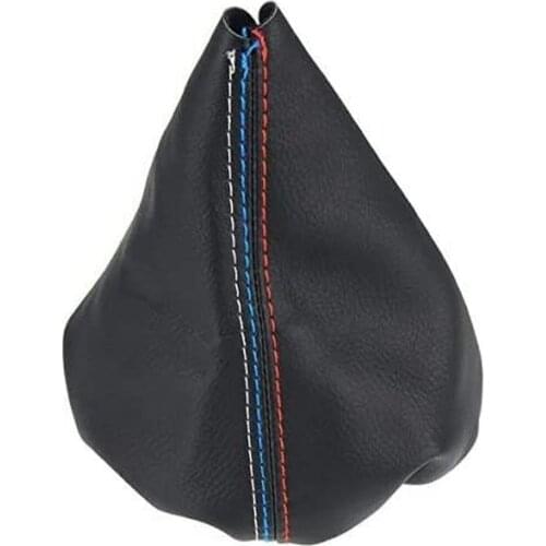 PU Leather Gear Shift Knob Gaitor Boot Cover For BMW 3 Series E46 1999-2005 E36 M3 1991-1998