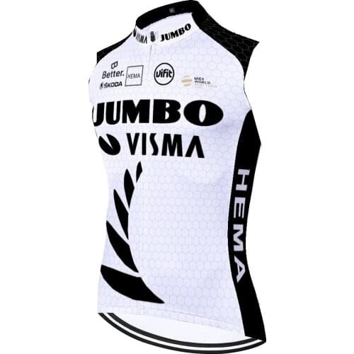 JUMBO VISMA sleeveless Camisa Masculina Equipamento Mallots Jersey Maillot Malliot 2021 Ciclismo Masculino Mallot Ciclismo