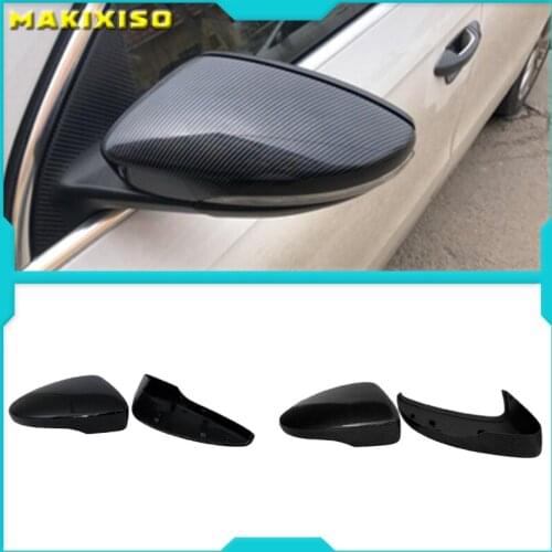 Mirror Caps For VW Golf 7 MK7 7.5 GTD R GTI MK6 6 Polo 6R 6C Scirocco Passat B7 Jetta MK6 Beetle Side Wing Mirror Covers E-GOLF