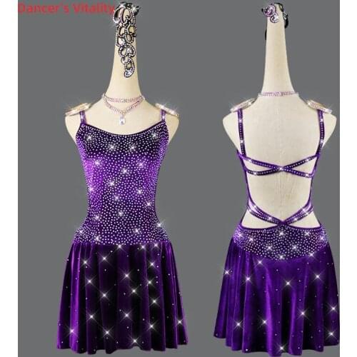 Latin Dancer dresses Sexy Salsa Samba Dress Custom Child Adult professional clothes for women competition Stage Dancewear