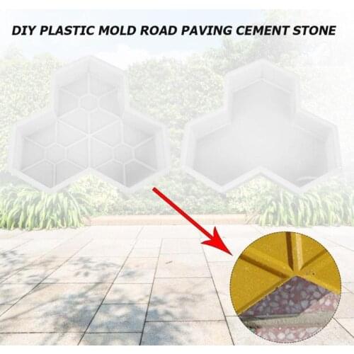 Square Garden Pavement Mold DIY Road Path Paving Brick Tile Concrete Mould for Garden Decoration