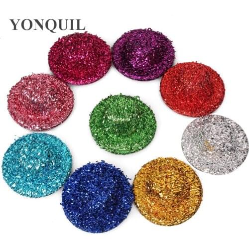 2"/5 CM 9 Color Mini Top Hats,Blingbling Children Party Hats Show Caps Good As Fascinator Hats 50 Pieces/Lot Free Shipping MH011