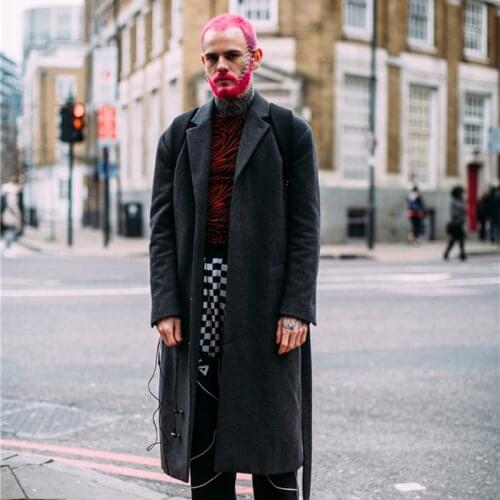 Winter Warm Thick Tweed Mens Coat Gray Custom Made Double Breasted Wedding Tailored Blazer Jacket Only One Piece