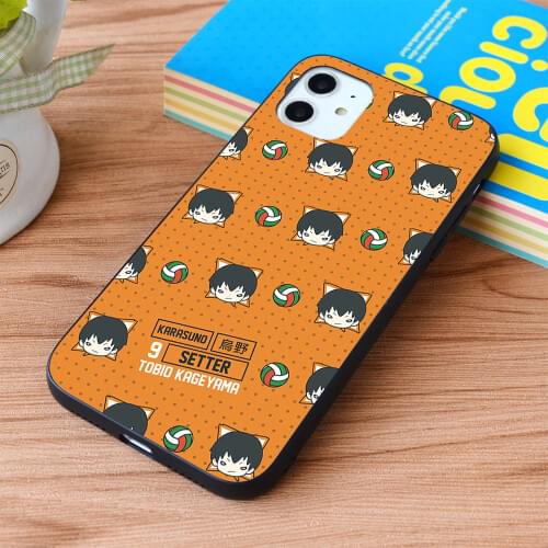 For iPhone Tobio Kageyama Pattern Soft TPU border Apple iPhone Case