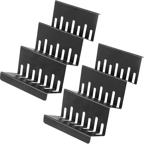 2PCS Set Stainless Steel Drawer Organzation Knife Storage Holder Black Color Save Space Knife Block Stand Cooking Accessory