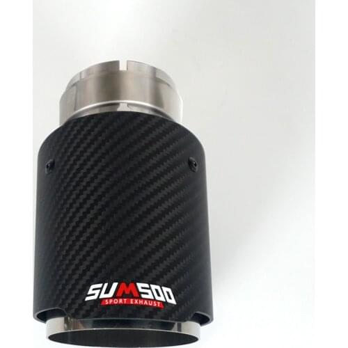 Carbon Fiber Tip Coated Stainless Steel Universal Car Exhaust Pipe Tailtip Car Exhaust Muffler Tip