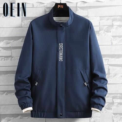 OEIN 2021 Spring Autumn Casual Solid Fashion Slim Bomber Jacket Men Overcoat New Zipper Baseball Jackets Mens Jacket Brand Tops