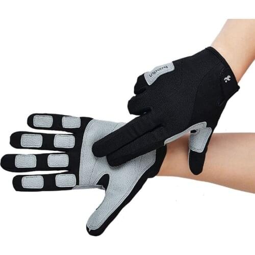 Boodun Brand new Professional Rock Climbing Glove Wear Resistant Pu Full Finger Wall Repelling Gloves Anti Slip for Mountaineer