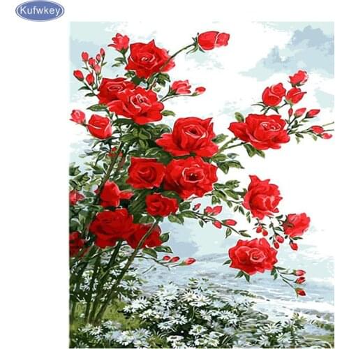 Full,Diamond Embroidery,5D diy Diamond Painting red rose,flowers,Cross Stitch,3D,Diamond Mosaic,Needlework,home decoration