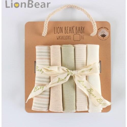 5pcs/set Baby Feeding Towel Natural Organic Cotton Baby Washcloths Saliva Towel Nursing Towel Handkerchief