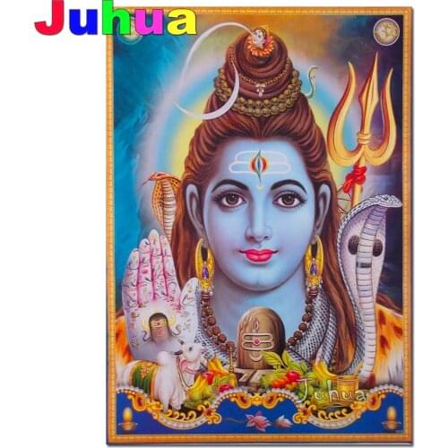Shiva Lord Shiva diamond embroidery set crystal round diamond painting 5d picture of stones wall decor India God Gift