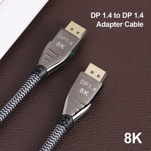 Video PC Laptop TV DP DisplayPort Cable DisplayPort 1.4 to DisplayPort 1.4 Gold Plated Cable for PC TV Monitor Projector