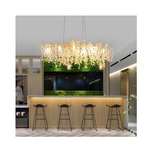 Villa Duplex Building Light Luxury Full Copper Branch Restaurant Chandelier Designer Club Sales Counter Commercial Lighting