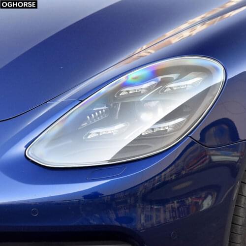 Car Headlight Protective Film Protection Transparent TPU Decal Sticker for Porsche Cayenne 2018 Panamera Macan Accessories