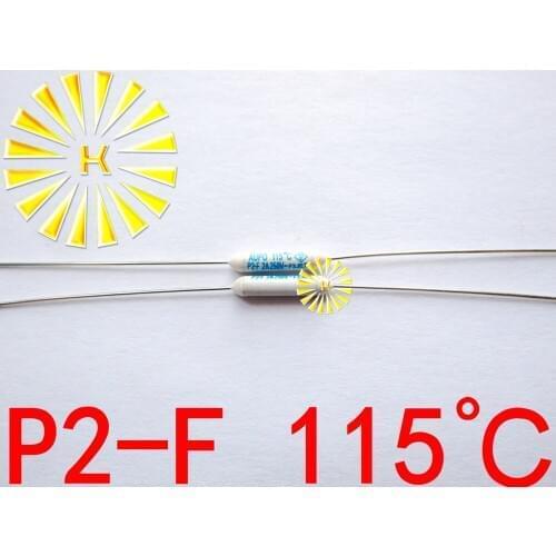 100% Original P2-F 115 degree Thermal-Links 2A 250V Resistance Temperature Fuse x 500PCS