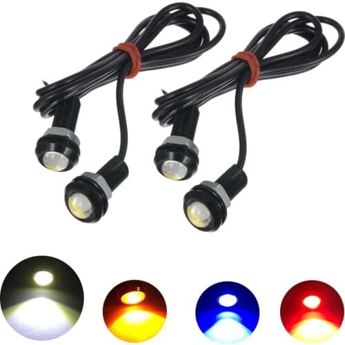 18 MM Voiture Aigle Yeux DRL Led Feux LED 12V De Secours de Recul Signal Automobiles Lampes DRL de voiture