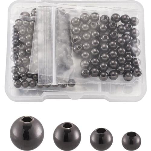 200pcs/box Brass Round Beads 3mm 4mm 5mm 6mm for jewelry making DIY Bracelet Necklace Decor Accessories