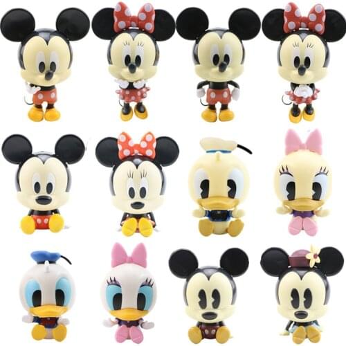4/2pcs Mickey Mouse Donald Duck 123 Bouncing Surprise Ball Figure Toys Childrens Toy Cake Decoration Kids Christmas Birthday Gi