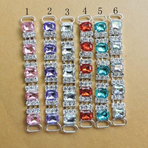 2Pcs/Lot High Quality Sewing Rhinestone Bikini Connectors Diamond Crystal Buckle For Swimming Wear Bikini Wedding Decoration