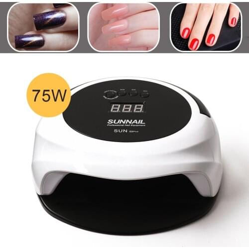 75W SUN X2plus Nail Drying Lamp Memory Timer Led UV Portable Curing Gel Arts Polish Light Nail Art Manicure Machine Drying Tools