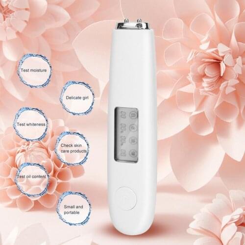 Micro Needle Roller Skin Oil Content Moisture Analyzer Face Skin Elasticity Whitening Degree Tester Detector White Led Facial