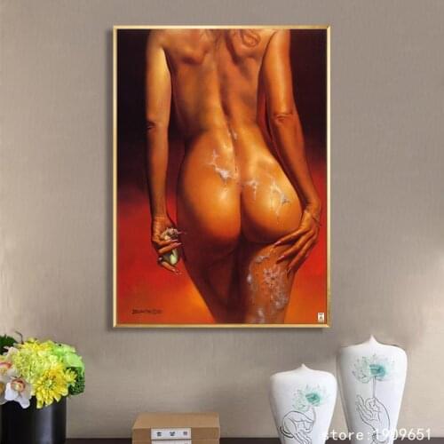 No frame modern nude art bath bubble woman naked oil painting canvas printings printed on cotton wall art decoration picture