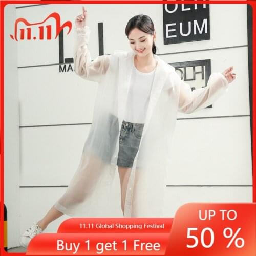 Rain Thickened Light Raincoat Mens and Womens Fashion Poncho Hiking Transparent Raincoat