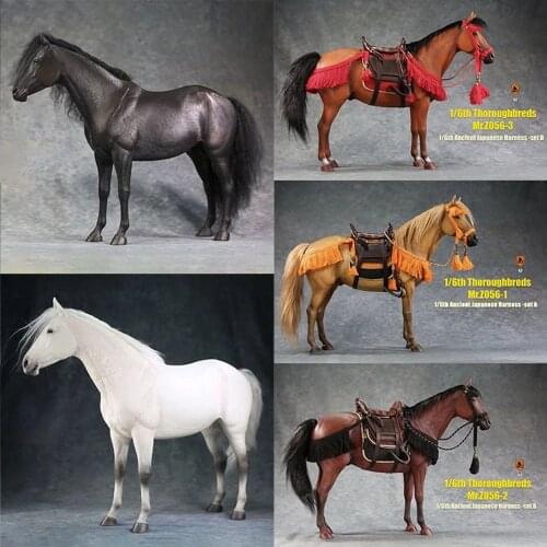 Mr.Z056 1/6 Thoroughbreds Horse Model Harness Model Fit 12'' Soldier Action Figure Animal Statue Scene Accessories