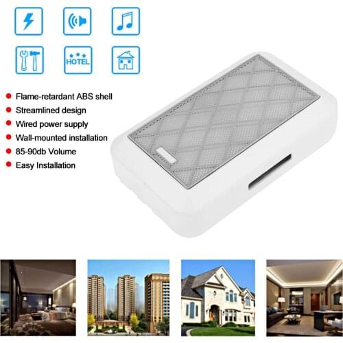 Electronic Wired Doorbel 220V Dingdong Sound Mechanical Household Welcome Door Bell Control System for Home Office Hotel
