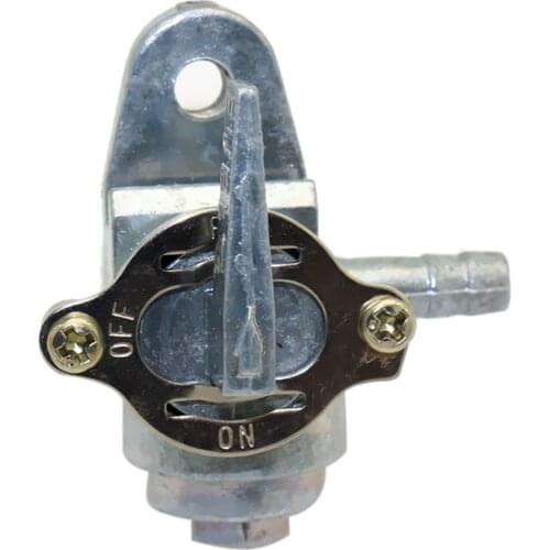 Gas Tank Fuel Petcock Switch Shut Off Valve 3 Port for 50cc 70cc 90cc 100cc 110cc ATV Quad Pocket Dirt Bike - Silver