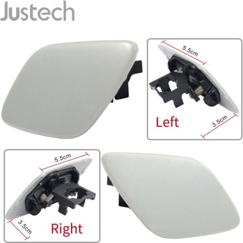 Justech Headlight Washer Cover Left 61677171659 Right 61677171660 For BMW 2005-2010 3 Series LCI Car Headlight Washer Cover Grey