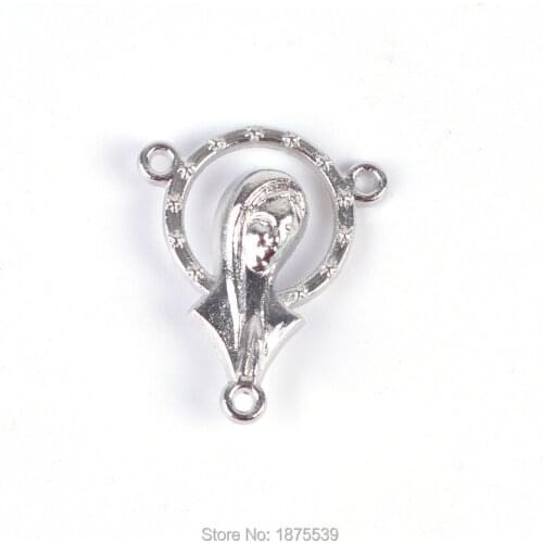 Classic Madonna Rosary Centerpiece Zinc Alloy Metal Connector