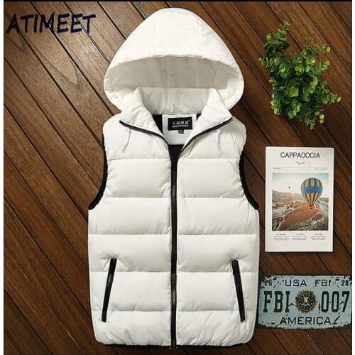 New Women Autumn And Winter Thickened Vest Filling Cotton Solid Color Sleeveless Jacket