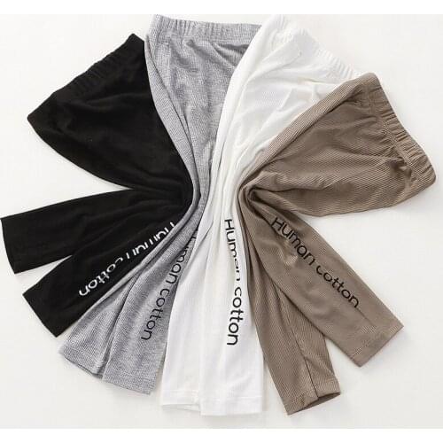 Children Leggings Autumn Girls Skinny Pants Big Girls Clothes Leisure Trousers Fashion Letter Girls Pants 2-8 Years Old Pant