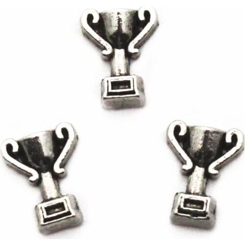 Hot selling 10pcs/lot Charms trophy Floating Charms for Floating Memory pendant charms Lockets DIY Jewelry