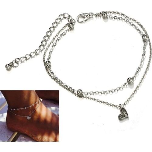 Boho Multilayer Fashion Anklet Beads Ankle Bracelet Beach Barefoot Sandal Foot Jewelry