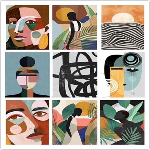 DIY Pictures By Numbers Abstract Portrait Handpainted Kits Drawing Canvas Oil Painting Home Decoration Art Gift